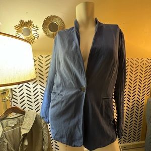 Coldwater Creek Blue Business Blazer Coat